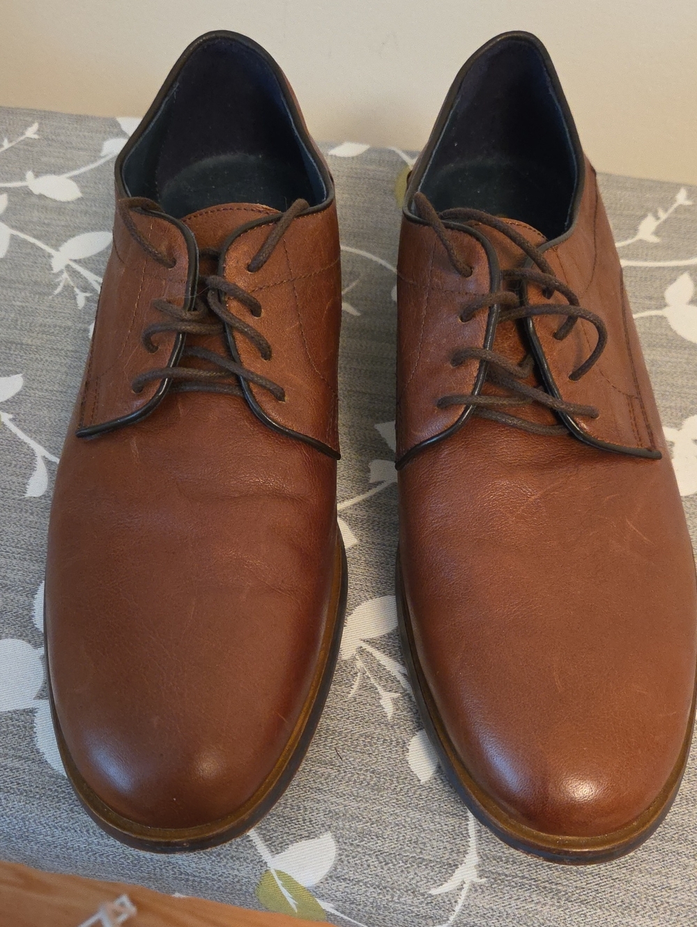 Geox Respira Brown Leather Derby Lace-Up Shoes